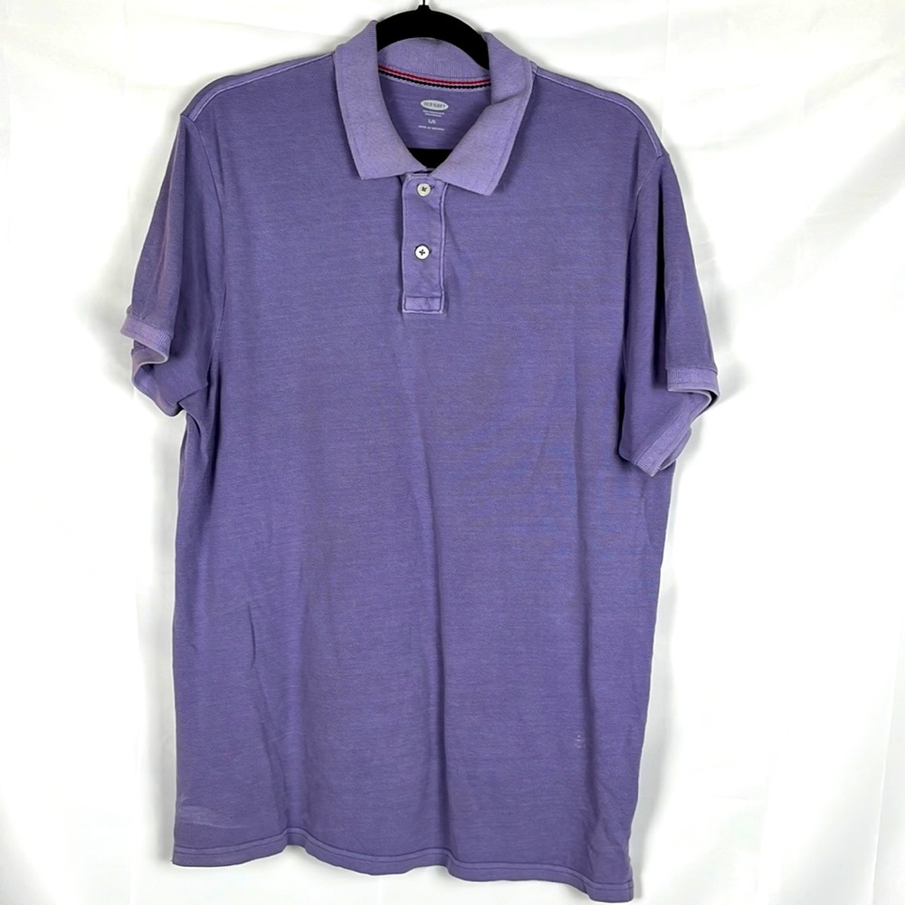 Men’s Old Navy Purple Collard Short Sleeve Shirt Size XL